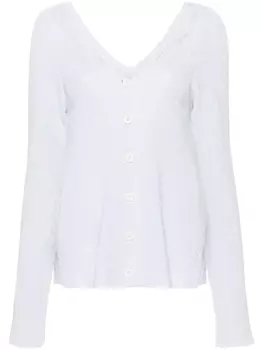 Fabiana Filippi кардиган в рубчик, белый