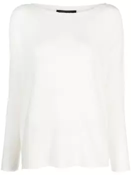 Fabiana Filippi кашемировый джемпер с вырезом-лодочкой, белый