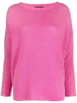 Fabiana Filippi кашемировый джемпер с вырезом-лодочкой, розовый