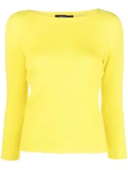 Fabiana Filippi кашемировый джемпер в рубчик, желтый