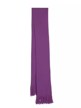 Fabiana Filippi кашемировый шарф с бахромой, фиолетовый