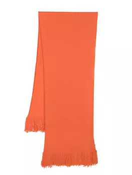 Fabiana Filippi кашемировый шарф с бахромой, оранжевый