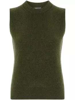 Fabiana Filippi кашемировый топ без рукавов, зеленый