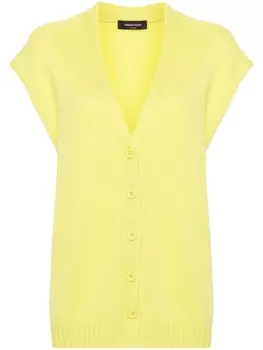 Fabiana Filippi кашемировый топ с V-образным вырезом, зеленый