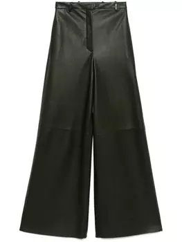 Fabiana Filippi кожаные брюки, зеленый