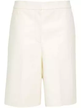 Fabiana Filippi кожаные шорты средней посадки, белый