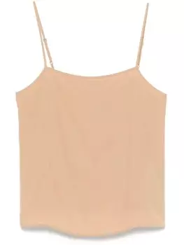 Fabiana Filippi крепдешиновый топ, коричневый