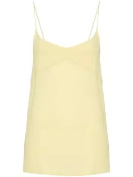 Fabiana Filippi креповый топ на тонких бретелях, желтый