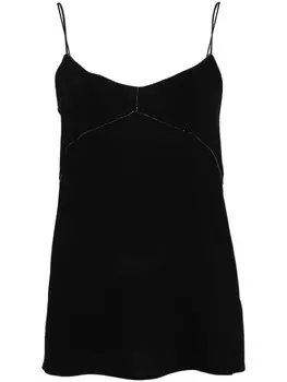 Fabiana Filippi креповый топ с бисером, черный