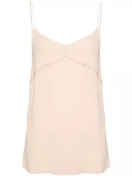 Fabiana Filippi креповый топ с бисером, нейтральный цвет