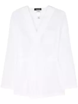 Fabiana Filippi куртка с V-образным вырезом и запахом, белый
