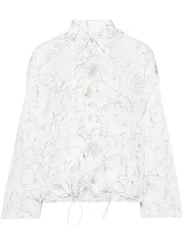 Fabiana Filippi легкая куртка с графичным принтом, белый