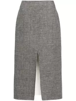 Fabiana Filippi меланжевая юбка-карандаш, серый