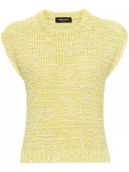 Fabiana Filippi меланжевый топ в технике кроше, зеленый