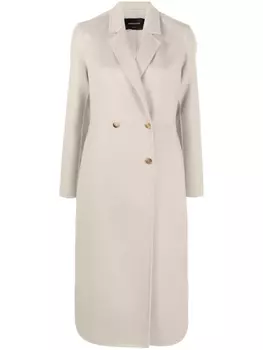 Fabiana Filippi однобортное пальто с поясом, нейтральный цвет