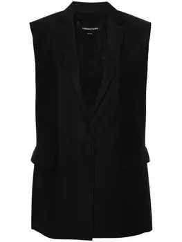 Fabiana Filippi однобортный пиджак без рукавов, черный