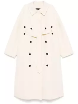 Fabiana Filippi пальто с потайной застежкой, нейтральный цвет