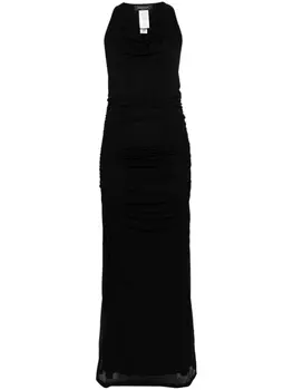 Fabiana Filippi платье без рукавов с драпировкой, черный
