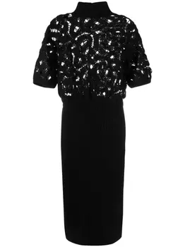 Fabiana Filippi платье миди рыхлой вязки, черный