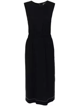 Fabiana Filippi платье миди с контрастной строчкой, синий