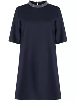 Fabiana Filippi платье мини с круглым вырезом, синий