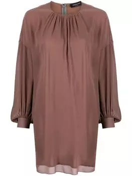 Fabiana Filippi платье мини со сборками, коричневый