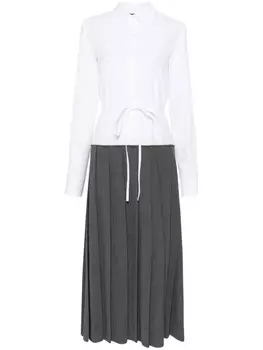 Fabiana Filippi платье-рубашка длины миди, серый