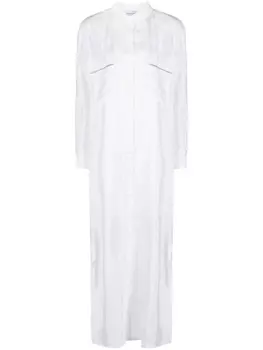 Fabiana Filippi платье-рубашка с разрезами сбоку, белый