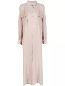 Fabiana Filippi платье-рубашка с разрезами сбоку, розовый