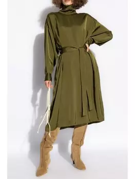 Fabiana Filippi платье с воротником-стойкой, зеленый