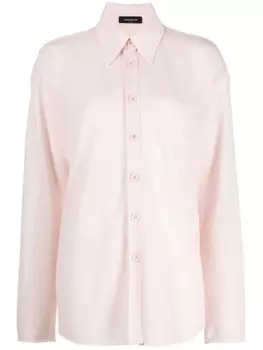 Fabiana Filippi полупрозрачная рубашка тонкой вязки, розовый
