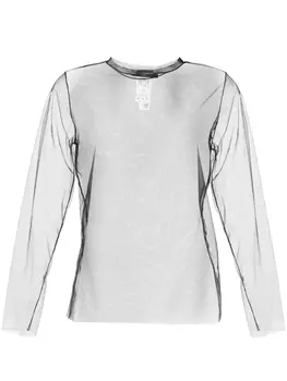 Fabiana Filippi полупрозрачный сетчатый топ, черный