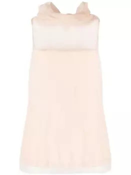 Fabiana Filippi полупрозрачный топ с высоким воротником, розовый