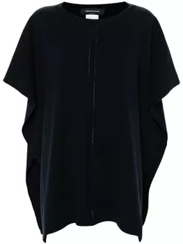 Fabiana Filippi пончо ажурной вязки, синий