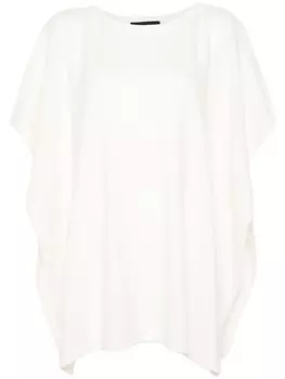 Fabiana Filippi пончо фактурной вязки, нейтральный цвет