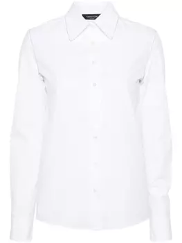 Fabiana Filippi поплиновая рубашка с бисером, белый