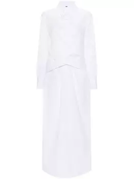 Fabiana Filippi поплиновое платье-рубашка, белый