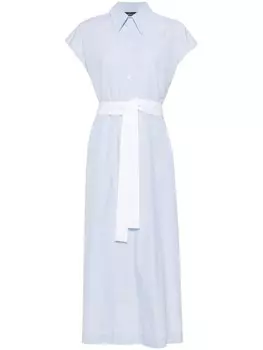 Fabiana Filippi поплиновое платье-рубашка в полоску, синий