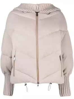 Fabiana Filippi quilted puffer jacket, коричневый