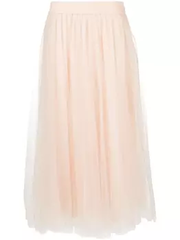 Fabiana Filippi расклешенная юбка миди из тюля, розовый