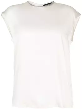 Fabiana Filippi round-neck silk-blend tank top, нейтральный цвет