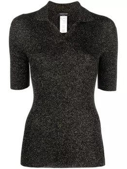 Fabiana Filippi рубашка поло с блестками, черный