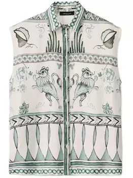 Fabiana Filippi рубашка с графичным принтом, белый