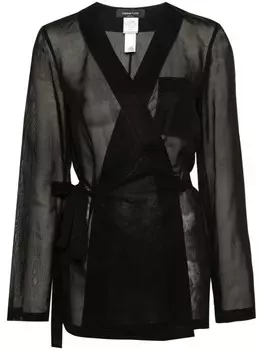 Fabiana Filippi рубашка с запахом, черный