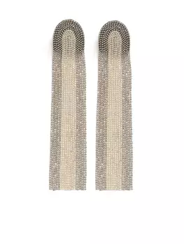 Fabiana Filippi серьги-шандельеры с бусинами, серебряный