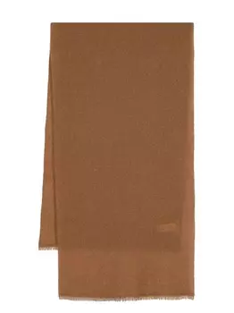 Fabiana Filippi шарф с бахромой и эффектом металлик, коричневый