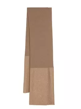 Fabiana Filippi шарф с пайетками, коричневый