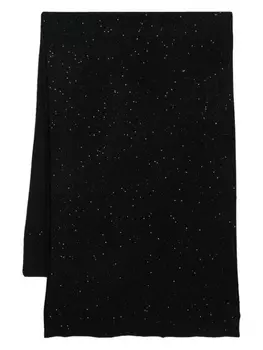 Fabiana Filippi шарф, украшенный пайетками, черный