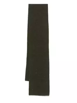 Fabiana Filippi шарф в рубчик с пайетками, зеленый