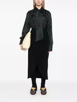 Fabiana Filippi шелковая рубашка с принтом из коллаборации с Benni Bosetto, черный